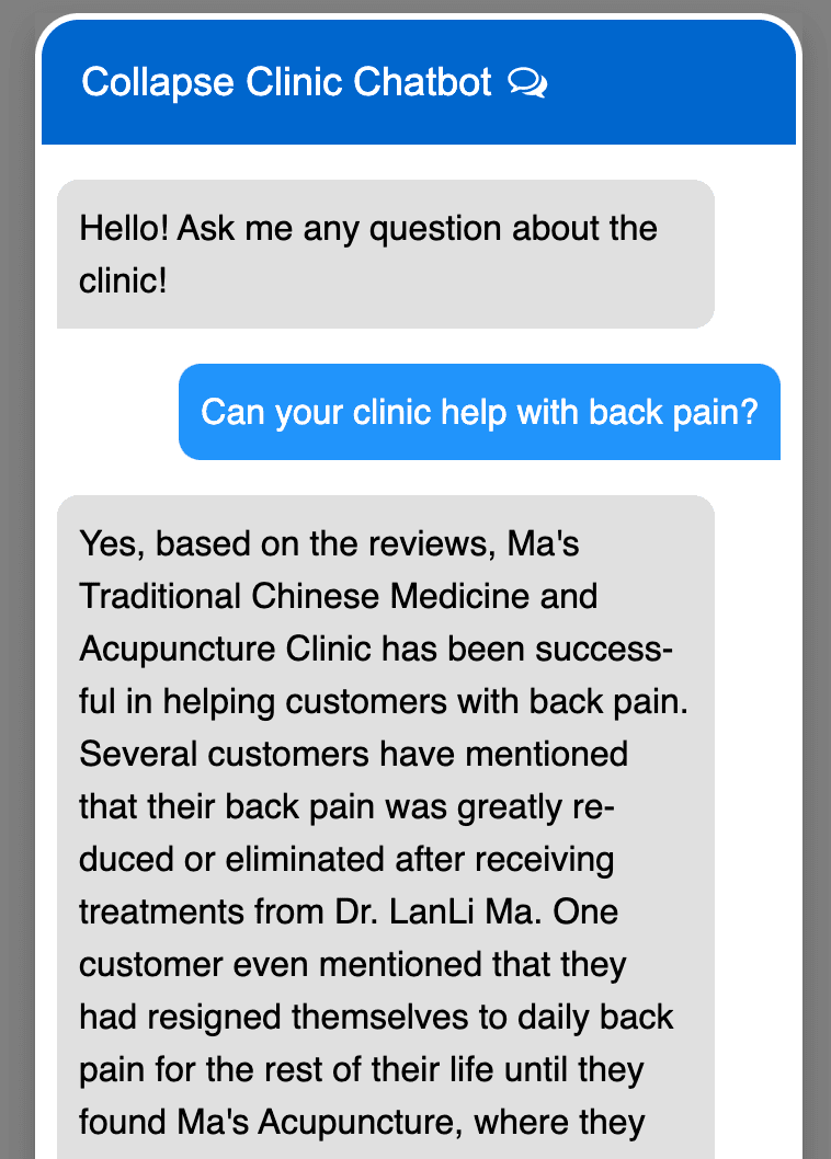 ClinicChatBot